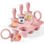 JRISBO Moule à Glace pour Bébé, 6X 17ML Mini Moule Crème Glacée en Silicone sans BPA avec Bâtonnets de Dentition pour Enfant, Pe
