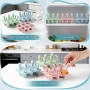 JRISBO Moule à Glace pour Bébé, 6X 17ML Mini Moule Crème Glacée en Silicone sans BPA avec Bâtonnets de Dentition pour Enfant, Pe