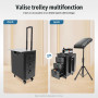 BRRIDE Mallette de maquillage trolley mallette de tatouage avec support pour accoudoirs, mallette de maquillage avec 3 tiroirs e