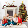 48 Boule de Noel Velour Bordeaux, Décoration Sapin de Noël Rouge Floquées | Incassables Deco Sapin de Noël, différentes tailles 