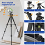 Huepar Pro Niveau Laser avec Trépied Haut, 360 Autonivelant ZK03CGT | Trépied de 127 cm, Haute Précision ±2 mm, Télécommande, Au