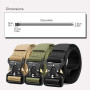 Bansga Ceinture Tactique Homme Style Militaire Avec Nous Ceinture Heavy Duty Ceinture en Nylon Pour la Chasse D'entraînement Arm