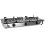 Orbegozo Fo 3520 Cuisinière à gaz, 2 brûleurs triple couronne, butane ou propane, allumage piézoélectrique, surface en verre tre