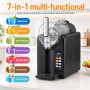 Machine à Granité Slush Machine 2L Machine à Slush,7-in-1 machine a granite | machine a granita avec écran LED,Machine à glace P