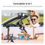 K&F CONCEPT Mini trépied 33cm avec Pôle Télescopique | Selfie stick portable, compatible avec GoPro Hero 13/12/11/10, DJI Osmo A
