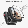 JETech Coque pour Apple Watch SE 3/2/1, Series 6/5/4 40mm, Noir | Avec Protection D'écran, Verre Trempé Intégré, Étui Housse Hau