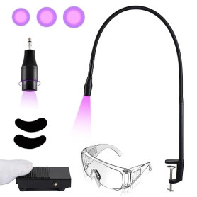 Lampe Cils, Lampe Cils UV 10W Pour Photopolymérisation Lumière Extensions Cils Interrupteur Au Pied Taille Spot RéGlable Col Cyg