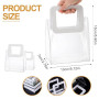 Mritrit Lot de 10 petits sacs cadeaux en PVC transparent avec poignées blanches, réutilisables, pour mariage, invités, fêtes, ca