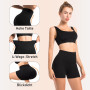 Leafigure Lot de 2 shorts de cyclisme pour femme - Taille haute - Opaques - Pour l'été, la gym, le fitness, le yoga