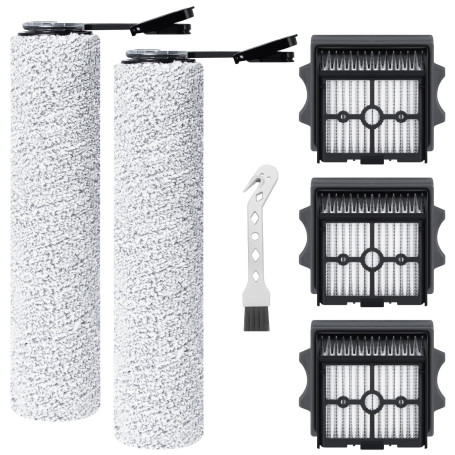 Jegehoyo Rouleau de brosse de rechange et filtre HEPA pour Tineco FLOOR ONE stretch S6/SWITCH S6/S6 stretch lite/S7 Stretch Ultr