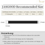 JASGOOD 2 Pièces Ceintures Homme Toile Respirante Réglable sans Trou Taille 86-127cm Double Boucle Tactique Noire‌