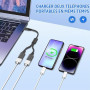 AXFEE USB-C to USB Adapter,USB-C mâle vers 2 USB 2.0 Tête de Femme Splitter | 2 en 1 Adaptateur Type C Mâle vers 2 USB Femelle E