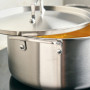 KAMBERG - Faitout Marmite Ø32 cm en Acier Inoxydable 18/10 Triply - Sans PFAS - Couvercle inclus - Tous feux dont induction et f