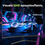 Amzfast Ecran PC Gaming 27 Pouces 280Hz/QHD Moniteur Incurvé 2K(2560 x 1440), 1ms MPRT, 1500R, sRGB 135%, Adaptive Sync,Eyes-Car