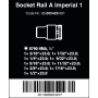 Wera 05005420001 Barre magnétique pour douilles A Imperial 1, Jeu de douilles Zyklop, 1/4", système impérial, 9 pièces Noir