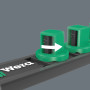 Wera 05005420001 Barre magnétique pour douilles A Imperial 1, Jeu de douilles Zyklop, 1/4", système impérial, 9 pièces Noir