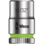 Wera 05005420001 Barre magnétique pour douilles A Imperial 1, Jeu de douilles Zyklop, 1/4", système impérial, 9 pièces Noir