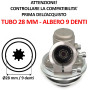 Marpol Renvoi d’Angle pour débroussailleuse 9 Dents, diamètre 28 mm, Universel, tête de Tondeuse à Gazon engrenage Conique