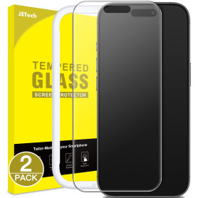 JETech Verre Trempé Mat pour iPhone 17 Pro Max, Compatible avec Face ID | Lot de 2, 9H Protection D'écran Anti-Reflet, Anti-Trac