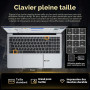 XWU Ordinateur Portable 15,6" avec 12 Go RAM,SSD 256 Go,écran 100% sRGB,processeur N4000 Win 11, Wi-FI 5 Double Bande,Bluetooth 