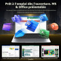 XWU Ordinateur Portable 15,6" avec 12 Go RAM,SSD 256 Go,écran 100% sRGB,processeur N4000 Win 11, Wi-FI 5 Double Bande,Bluetooth 