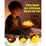Veilleuse Animal en Silicone 3 Intensité Variable, 7 Changements de Lumière | Commande Tactile Lampe de Chevet