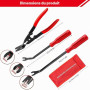 Greluma 3 Pcs Ensemble de Pinces à Clip et extracteur de Fixations - Kit de réparation combiné pour Garniture de Tableau de Bord