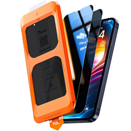 TOCOL Verre Trempé Anti Espion pour iPhone 13 | Lot de 2, Anti-Espion 25°, Facile à Installer, 9H Résistant aux Rayures, Facile 