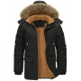 Lonya Parka Homme Hiver Chaud Hydrofuge Veste Polaire Chaude Casual Outdoor Blouson Coupe-vent Veste de Randonnée Épaisse