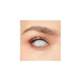 MYSA LENS® Lentilles De Contact De Couleur Fantaisie Crazy pour halloween Yeux Blanc Blind Aveugle Demon White Solution 10ML Etu