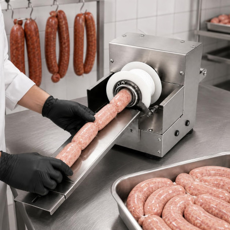 adeproptitysed Machine d'attache pour Saucisses 80W Format Compact | Corps Compact En Acier Inoxydable, Faible Encombrement, Pos