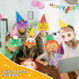 32Pcs Masques d'Animaux pour Enfants, Masques pour Enfants à Colorier | avec Cordes Élastiques et Crayons à Aquarelle pour Hallo