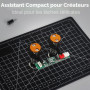 Toolour Troisième main ClampRex O1 pour Maker – Support d'aide à souder compact avec double bornes parallèles, pied magnétique r