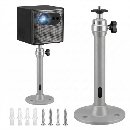 QLK Support Vidéoprojecteur Aluminium, Support Vidéoprojecteur Plafond 360° | Orientable 360°, Support Projecteur Universel Pour