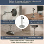QLK Support Vidéoprojecteur Aluminium, Support Vidéoprojecteur Plafond 360° | Orientable 360°, Support Projecteur Universel Pour