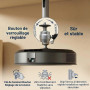 QLK Support Vidéoprojecteur Aluminium, Support Vidéoprojecteur Plafond 360° | Orientable 360°, Support Projecteur Universel Pour