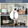 QLK Support Vidéoprojecteur Aluminium, Support Vidéoprojecteur Plafond 360° | Orientable 360°, Support Projecteur Universel Pour