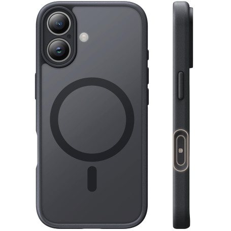 TAURI Coque pour iPhone 17 Dos Matte Unis,Noir | Compatible avec MagSafe, Protection Totale Objectif, Boutons Caméra Protégés, A