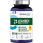 Granions - 24 Vitamines - Multivitamines - Vitamine C - Zinc - 90 Comprimés | Fabriqué en France, Enrichi en Vitamine D, Coenzym