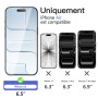NEW'C Verre Trempé pour iPhone Air Anti-Espion, Protection Écran + Caméra | Outil inclus, Lot de 6, 3x vitres trempées + 3x prot