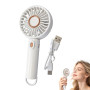 Ventilateur Portatif USB Rechargeable – Mini Ventilateur de Bureau Pliable avec Écran LED – 5 Vitesses Ajustables, Silencieux, P