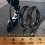 Satgoo Chambre à Air 10x2,50 pour Trottinette Électrique, 2 MM Double Épaisseur, pour 10 Pouces Pneus 60/70-6,5, 3 Types de Valv