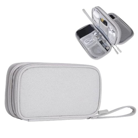Jesustree Sac de Rangement Câble, Organisateur Accessoires Electronique, Portable Pochette Câble de Voyage, Sac de Cable Organiz