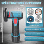 Mini Meuleuse d'Angle sans Fil 12V avec 2 Batteries 2000 mAh | Kit professionnel pour couper et polir le bois, la pierre et l'ac