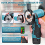 Mini Meuleuse d'Angle sans Fil 12V avec 2 Batteries 2000 mAh | Kit professionnel pour couper et polir le bois, la pierre et l'ac