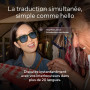 Meta Adventurer Noir classique | Lunettes IA pour femme et pour homme — Meta AI, Caméra 12 Mpx, Traduction simultanée — Résoluti