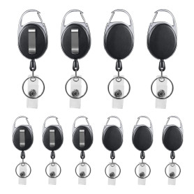 MFUSUL Lot de 10 porte-clés extensibles - Porte-badge rétractable - Cordon extensible pour porte-cartes, cartes d'identité, cart