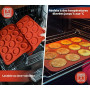Webake Lot de 2 Moule Mini Tartelette Silicone 6cm Moules Tartelettes | Moule a Tartelette 24 Cavités Moule Silicone Tartelette