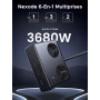 UGREEN 6 EN 1 Multiprise 3680W 2 Prise AC 4 USB avec Interrupteur Noir 1.3M | USB C 20W, Rallonge 1.3M Bloc Electrique, Compatib