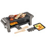 Bestron Appareil a raclette, Mini Grill pour 1 à 2 personnes, avec 2 poêlons et 2 spatules, avec revêtement antiadhésif, 350 Wat